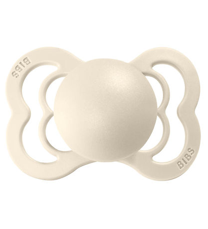 BIBS Supreme+ Pacifiers - Size 2 - 2-Pack - Symmetrical - Ivory/