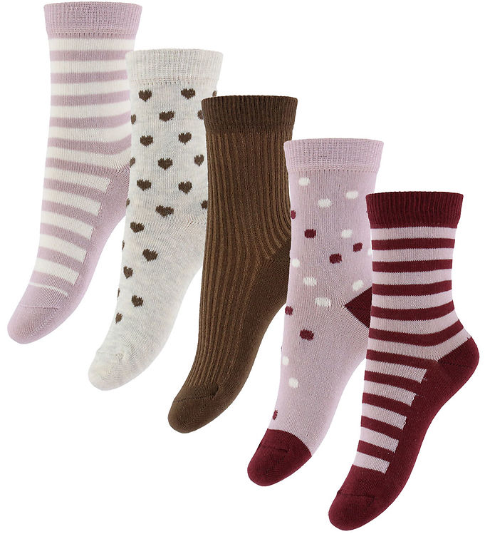 Minymo Strømper - 5-pak - Rosa Smoke