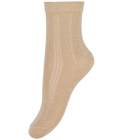 Minymo Ankelstrumpor - 2-pack - Pale Gold/Silver Minymo Ankelstrumpor - 2-pack - Pale Gold/Silver