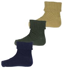Minymo Socks - 3-pack - Rib - Agave Green Minymo Socks - 3-pack - Rib - Agave Green
