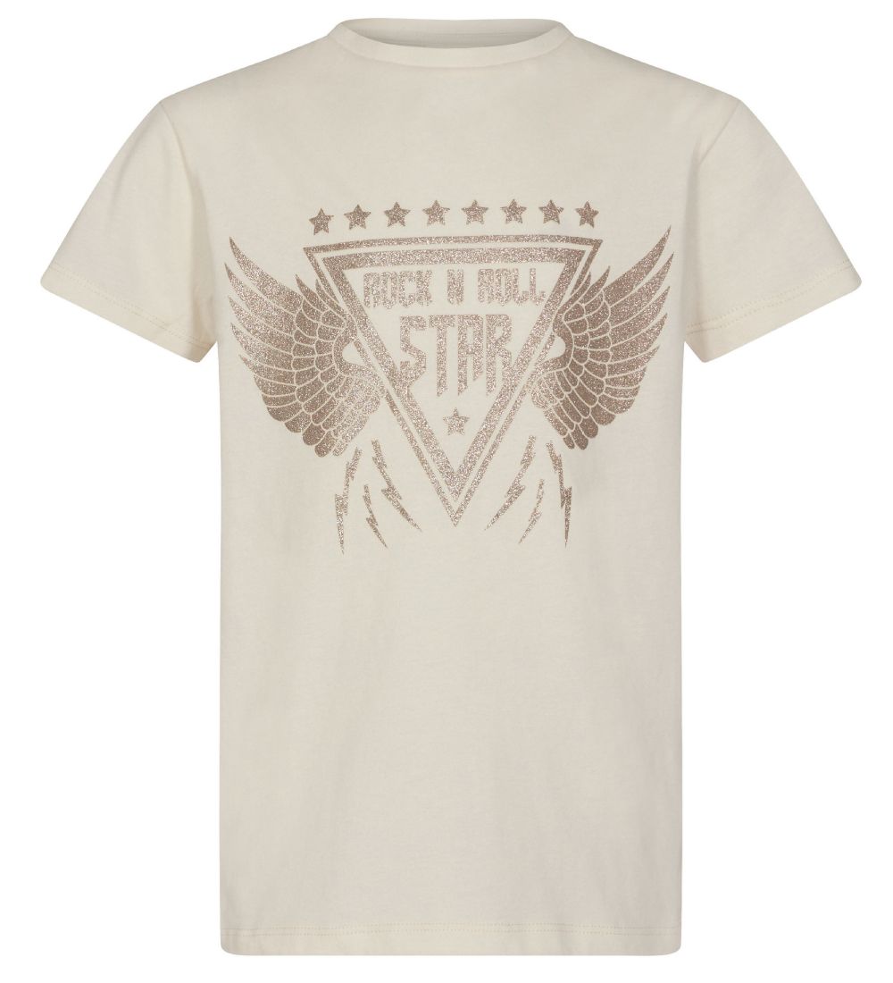 Petit by Sofie Schnoor T-Shirt - Felina - Off White m. Print - Sofie Schnoor - 6 jaar (116) - T-Shirts