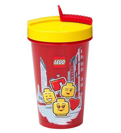 LEGO® Storage Drikkedunk m. Sugerør - 500 ml - Iconic Girl - Bri LEGO® Storage Drikkedunk m. Sugerør - 500 ml - Iconic Girl - Bri