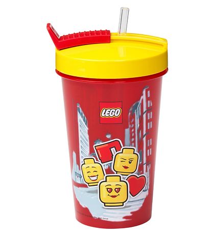 LEGO® Storage Drikkedunk m. Sugerør - 500 ml - Iconic Girl - Bri LEGO® Storage Drikkedunk m. Sugerør - 500 ml - Iconic Girl - Bri