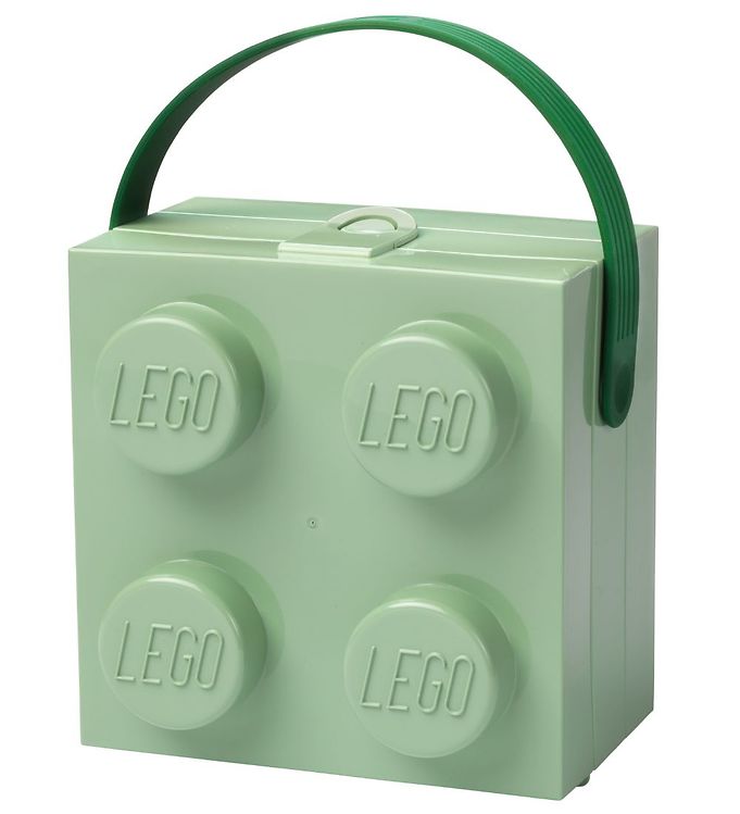 LEGO® Storage Madkasse - 11,5x15,5x15,8 - 4 Knopper - Sand Green