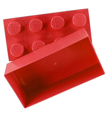 LEGO® Storage Madkasse - 7,5x20x10 cm - 8 Knopper - Bright Red