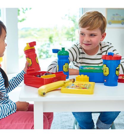 LEGO® Storage Madkasse/Drikkedunk - Iconic Boy - Grøn/Blå