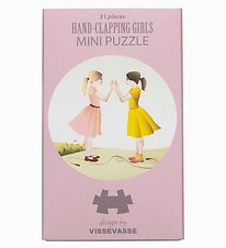 Vissevasse Puslespil - Mini - 11x11 cm - Hand-Clapping Girls Vissevasse Puslespil - Mini - 11x11 cm - Hand-Clapping Girls