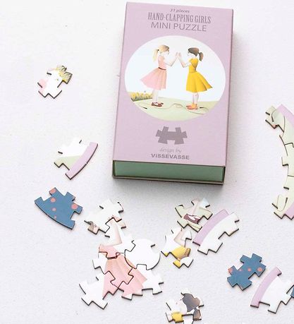 Vissevasse Puslespil - Mini - 11x11 cm - Hand-Clapping Girls Vissevasse Puslespil - Mini - 11x11 cm - Hand-Clapping Girls