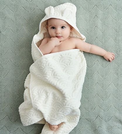 Cam Cam Babyhåndklæde - 70x130 cm - Off-White m. Ører Cam Cam Babyhåndklæde - 70x130 cm - Off-White m. Ører