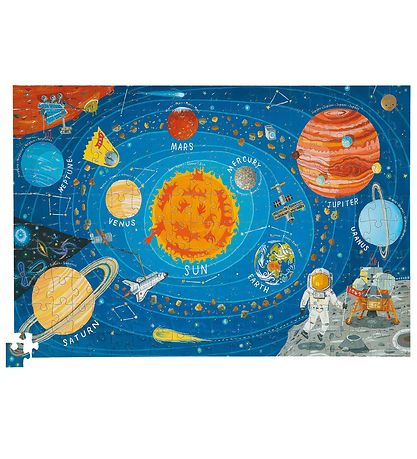 Crocodile Creek Puslespil & Plakat - 200 Brikker - Space Crocodile Creek Puslespil & Plakat - 200 Brikker - Space