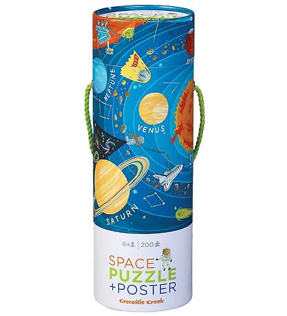 Crocodile Creek Puslespil & Plakat - 200 Brikker - Space Crocodile Creek Puslespil & Plakat - 200 Brikker - Space