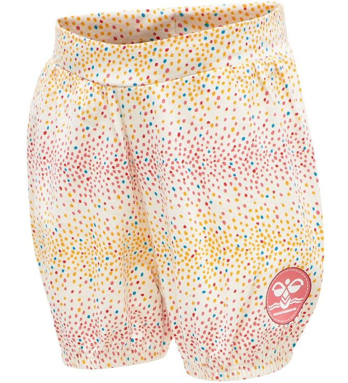 Hummel Shorts - hmlAlba - Hvid m. Prikker
