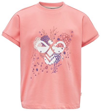 T-Shirt Hummel - hmlAtlantis - Corail av. Imprimé