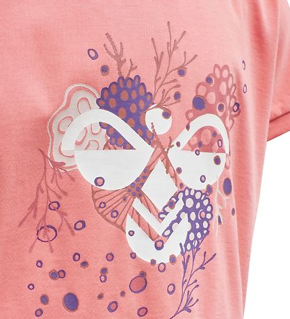 T-Shirt Hummel - hmlAtlantis - Corail av. Imprimé