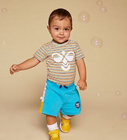 Hummel T-shirt - hmlAlex - White w. Stripes