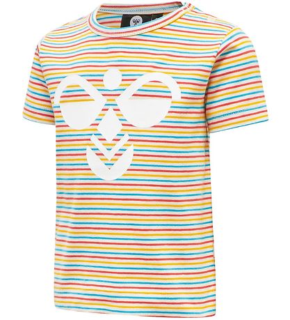 Hummel T-shirt - hmlAlex - White w. Stripes Hummel T-shirt - hmlAlex - White w. Stripes