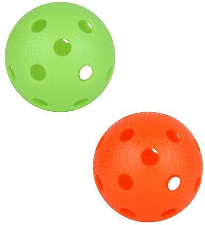 Stiga Bolde - Floorball - 2-pak - Orange/Limegrøn Stiga Bolde - Floorball - 2-pak - Orange/Limegrøn