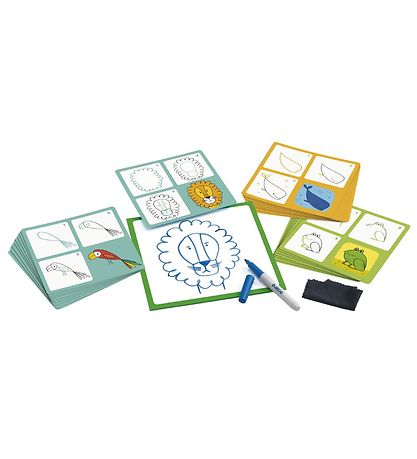 Djeco Tegnetavle - Lær at Tegne - Dyrevenner Djeco Tegnetavle - Lær at Tegne - Dyrevenner