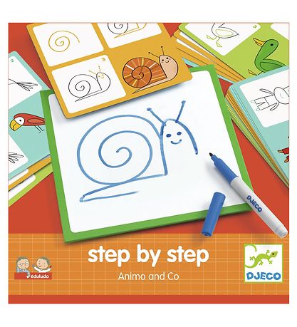 Djeco Tegnetavle - Lær at Tegne - Dyrevenner Djeco Tegnetavle - Lær at Tegne - Dyrevenner