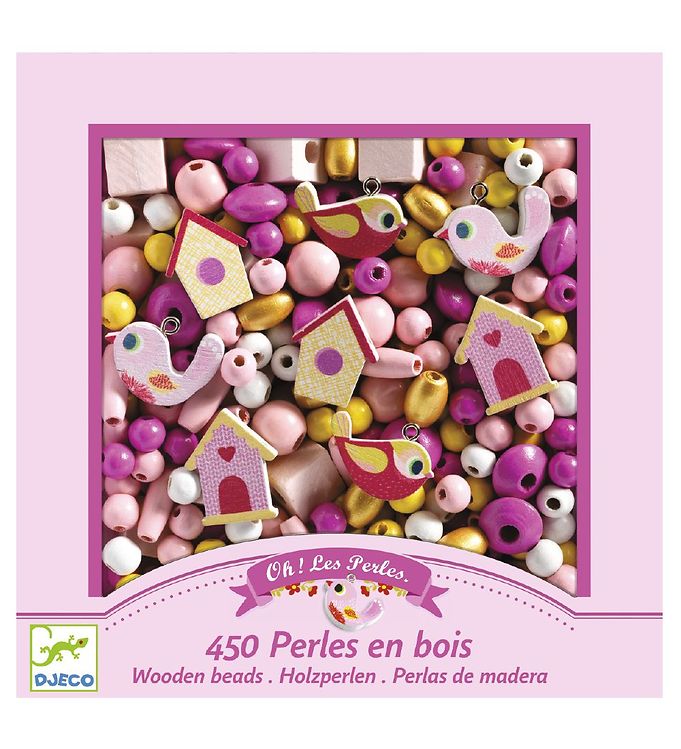 Djeco Træperler - 450 stk. - Fugle
