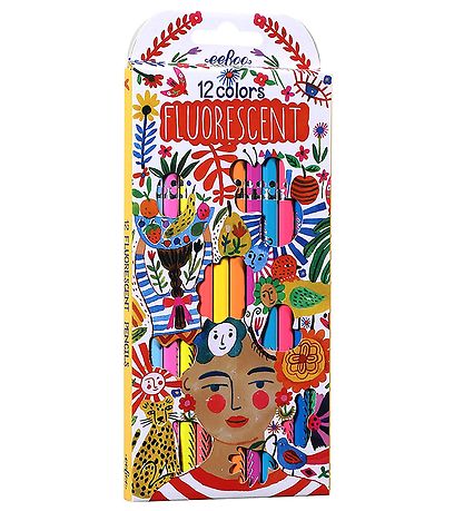 Eeboo Farveblyanter - 12 stk. - Fluorescerende Eeboo Farveblyanter - 12 stk. - Fluorescerende