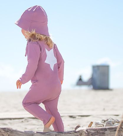 Petit Crabe Badeheldragt - Lou - UV50+ - Lilla m. Stjerne