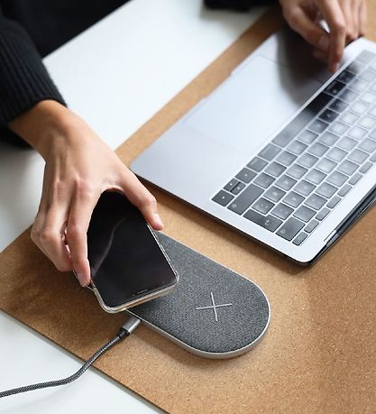 SACKit Oplader - CHARGEit Dual Dock - Wireless - Grå