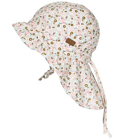 Melton Sommerhat - UV50+ - Creme m. Blomster Melton Sommerhat - UV50+ - Creme m. Blomster