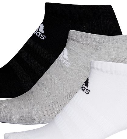 adidas Performance Ankelstrømper - 3-pak - Gråmeleret/Sort/Hvid adidas Performance Ankelstrømper - 3-pak - Gråmeleret/Sort/Hvid