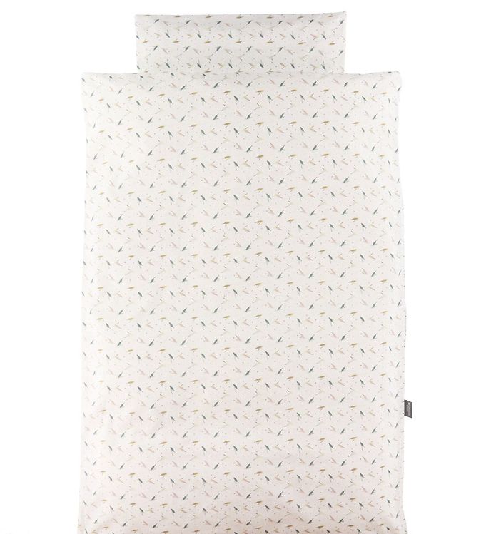 Nørgaard Madsens Sengetøj - Baby - Hvid m. Blade