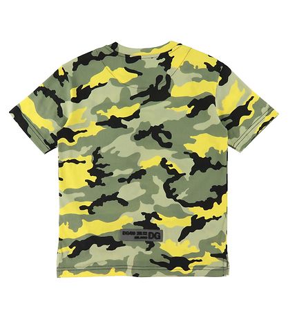 Dolce & Gabbana T-shirt - Skate - Grøn/Neongul Camouflage