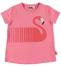 DYR T-shirt - Wildlife - Old Rose m. Flamingo