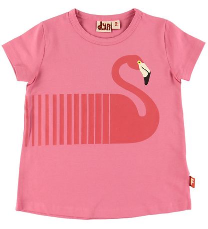 DYR T-shirt - Wildlife - Old Rose m. Flamingo