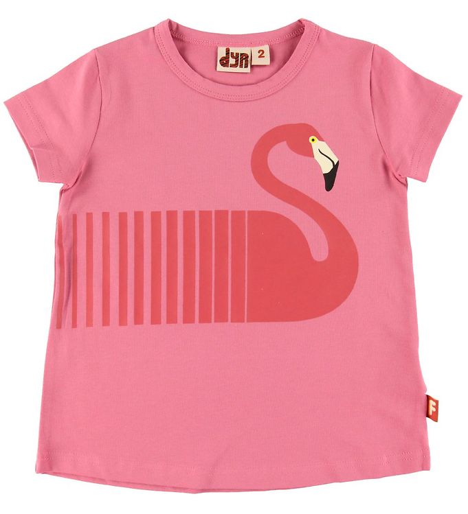 DYR T-shirt - Wildlife - Old Rose m. Flamingo