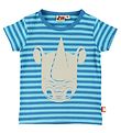 DYR T-shirt - Growl - Blåstribet m. Næsehorn