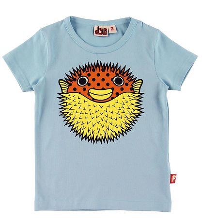 DYR T-shirt - Growl - Glacier m. Pindsvinfisk