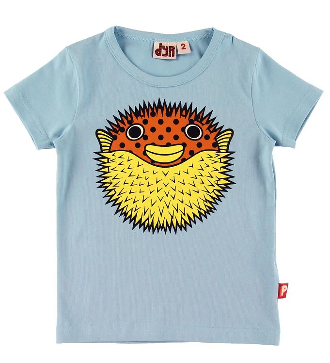 DYR T-shirt - Growl - Glacier m. Pindsvinfisk