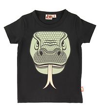 DYR T-shirt - Growl - Sort m. Komodovaran