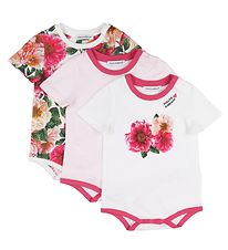 Dolce & Gabbana Gaveæske - Bodyer k/æ - 3 stk. - Hvid/Rosa Dolce & Gabbana Gaveæske - Bodyer k/æ - 3 stk. - Hvid/Rosa