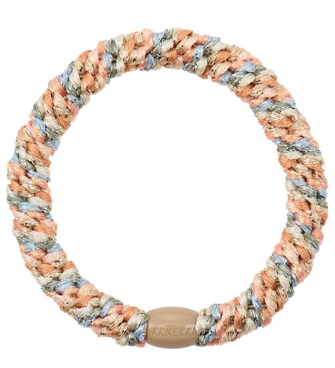 Kknekki Hårelastik - Multifarvet Pastel Glimmer