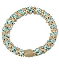 Kknekki Hårelastik - Lyseblå/Beige Glimmer Kknekki Hårelastik - Lyseblå/Beige Glimmer