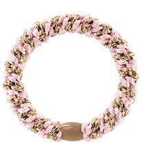 Kknekki Hårelastik - Rosa/Beige Glimmer Kknekki Hårelastik - Rosa/Beige Glimmer
