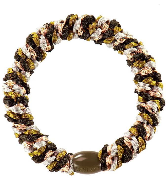 Kknekki Hårelastik - Rosa/Sort Velour Glimmer