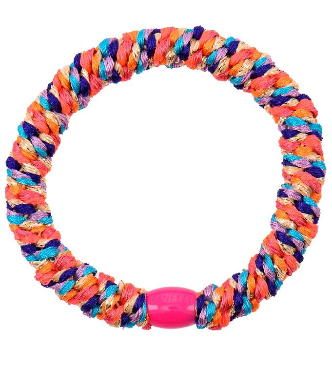 Kknekki Hårelastik - Regnbue Neon Glimmer