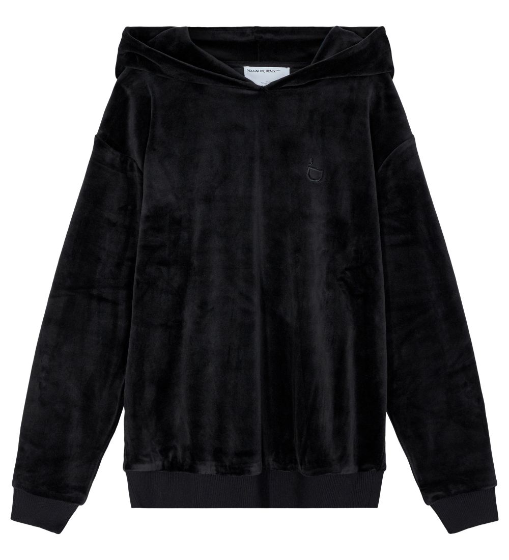 Sweat à Capuche Designers Remix - Velours - Frances - Noir - Designers Remix - 8 ans (128) - Sweat à Capuche