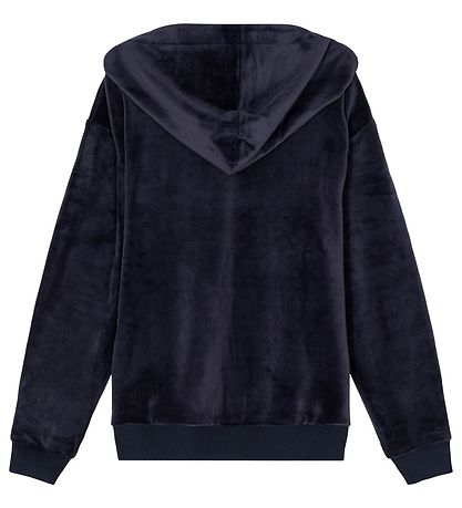 Designers Remix Hættetrøje - Velour - Frances - Navy