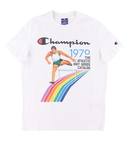 Champion 패션 티셔츠 - 화이트 포함 프린트 Champion 패션 티셔츠 - 화이트 포함 프린트