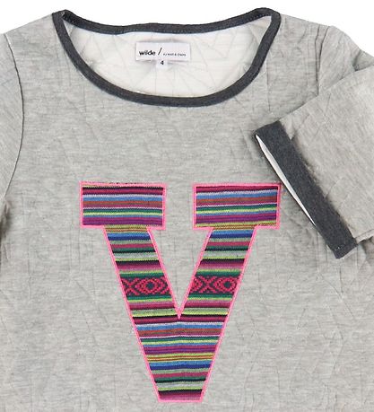 Hust and Claire Kjole - Wilde - Gråmeleret m. Broderi Hust and Claire Kjole - Wilde - Gråmeleret m. Broderi