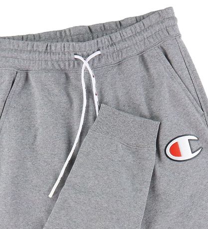 Pantalon de Jogging Champion Fashion - Gris Chiné av. Logo Pantalon de Jogging Champion Fashion - Gris Chiné av. Logo