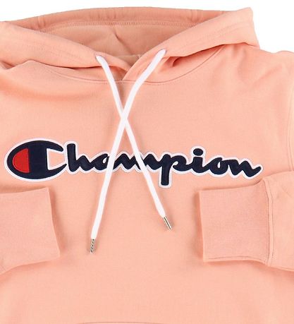 Champion Fashion Hættetrøje - Koral m. Logo